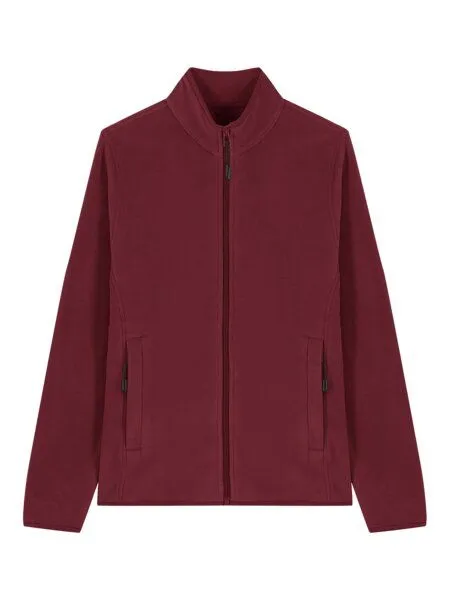 YTWOO YTWOO Damen Fleecejacke enganliegend aus 100% recyceltem Polyester, Burgundy, – Produktbild 3 von 4