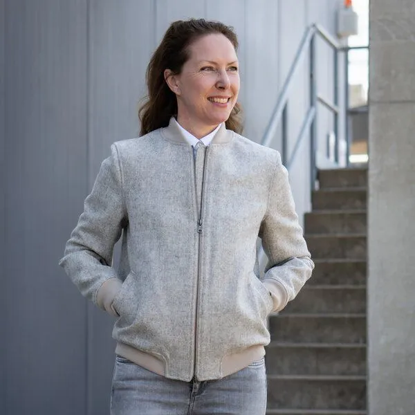mio eco mio eco Blouson Bobbie Elbwolle, Grau, – Produktbild 1 von 4