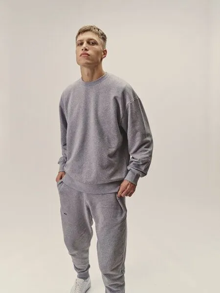 WOTE WOTE Sweatpants aus Bio-Baumwolle, Grau melange, – Produktbild 2 von 4