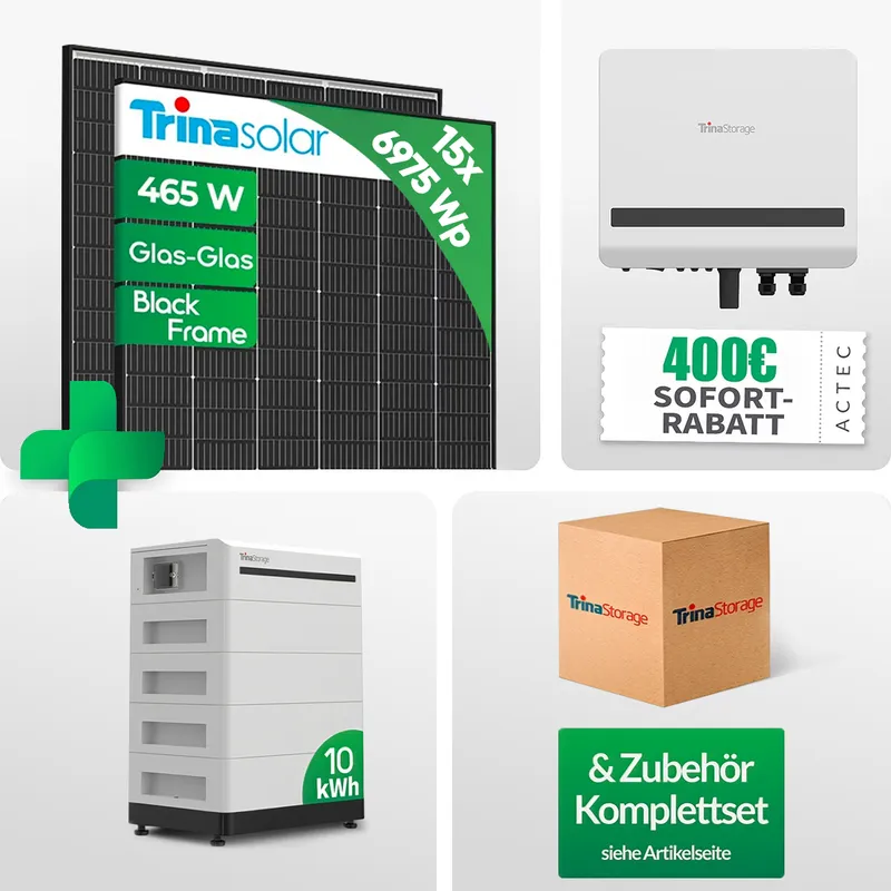 TRINA-SOLAR 6,975kw PV-Komplettanlage mit 10 kWh Speicher Trina Vertex S+ 465W Black Frame Notstrom Netzunabhängig - Preis inkl. MwSt. gem. § 12 Abs. 3 UStG – Produktbild 6 von 6