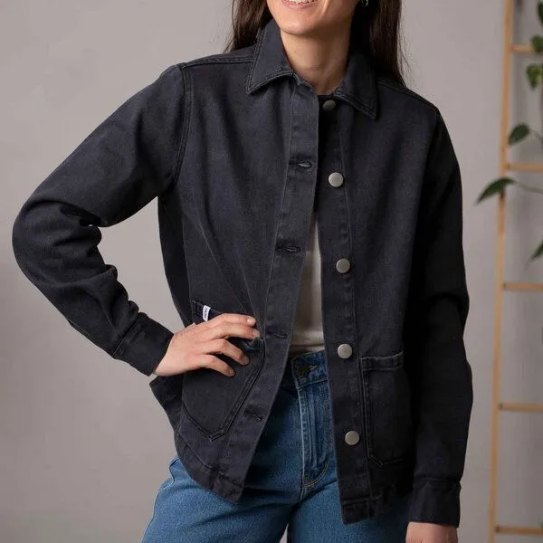 Vresh Clothing Vresh Clothing Valerie - Jeans Jacke aus Biobaumwolle, Blue, – Produktbild 3 von 3