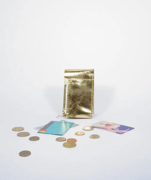 monday market monday market Lederportemonnaie Ida Metallic, Gold, – Produktbild 4 von 4