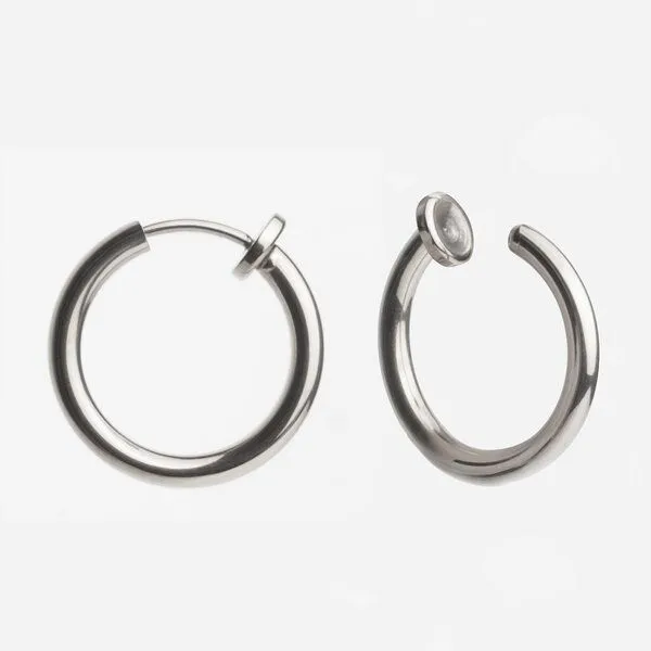 ALEXASCHA ALEXASCHA Ohrclips Creolen ohne Ohrlöcher, Silber, – Produktbild 1 von 2