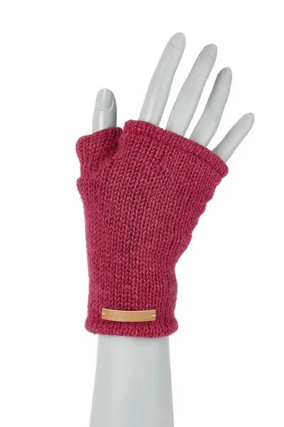 short'n'pietz short'n'pietz Handstulpen aus Schurwolle für Kinder, handgestrickt, Beere, – Produktbild 1 von 2