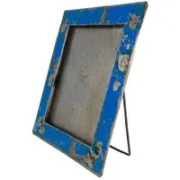 Moogoo Creative Africa Moogoo Creative Africa Upcycling Ölfass Bilderrahmen - Aufsteller, Blau, – Produktbild 3 von 3