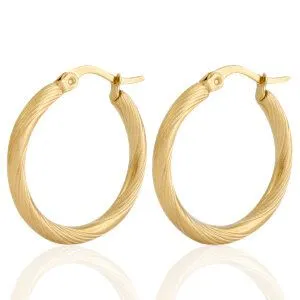 ELEKTROPULLI Creolen in 25mm von Elektropulli, Gold, – Produktbild 3 von 8