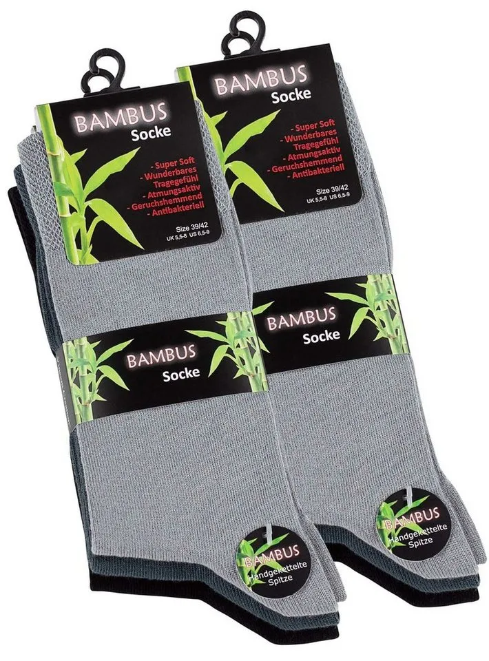 Vincent Creation® Socken (6-Paar) weich und atmungsaktiv durch Viskose, Bunt|grau|schwarz, – Produktbild 3 von 3