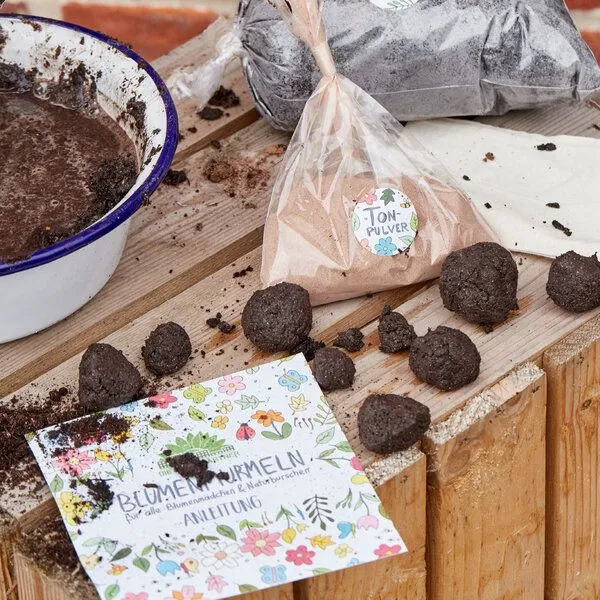Die Stadtgärtner Die Stadtgärtner Bausatz für Blumenmurmeln I Ausreichend für mehr als 30 Samenbomben – Produktbild 2 von 5