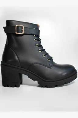 Will's Vegan Store Will's Vegan Store Damen vegan Lace Up Track Sole Booties Schwarz – Produktbild 1 von 1