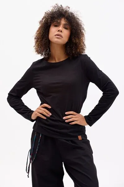 KOKOworld KOKOworld Damen Bluse Tamal aus Fairtrade Bio-Baumwolle – GOTS zertifiziert, 100% Bio-Baumwolle Fairtrade, Schwarz (black tree), – Produktbild 3 von 4