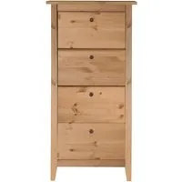 Kommode "Solvita" mit 4 Schubladen, B 58 x T 40 x H 115 cm, Kiefer gelaugt – Produktbild 1 von 1
