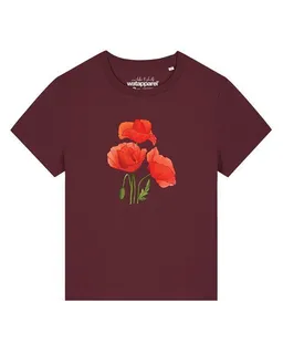 watapparel watapparel T-Shirt Frauen Poppy Flowers – Produktbild 1 von 1