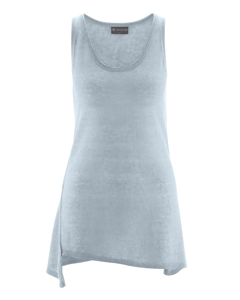 HempAge Hempage Damen vegan Top Asymmetrisch Platin, Grau, – Produktbild 1 von 2