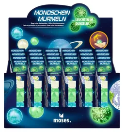 moses. moses. Spielball Murmeln – Leuchtende Mondschein – 3er Set – Produktbild 1 von 1