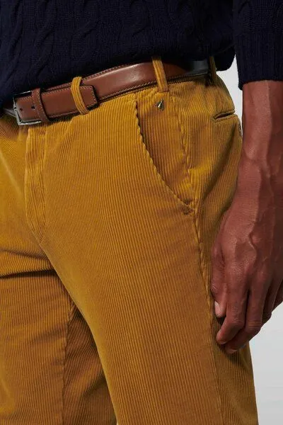 Meyer MEYER Superstretch Premium Cord Chino, Gelb (bernstein), – Produktbild 4 von 4