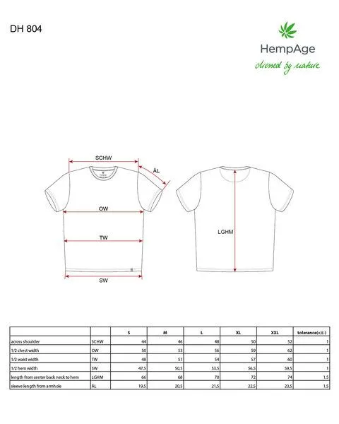 HempAge HempAge Herren Ringel-T-Shirt 55% Hanf, 45% Biobaumwolle, Azure (blau), – Produktbild 2 von 4