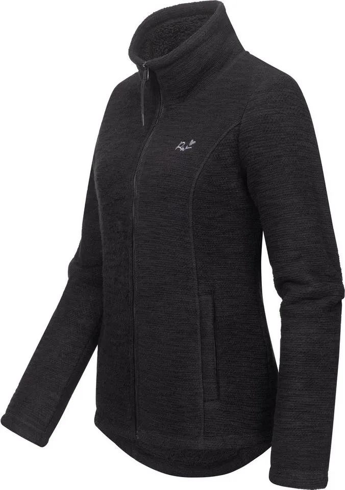 ragwear ragwear Strickjacke Liram Melange Kuschelige Übergangsjacke in Strick-Optik, Schwarz, – Produktbild 3 von 3