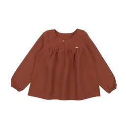 Walkiddy Walkiddy Kinder Bluse GOTS zertifiziert – Bio-Baumwolle, Musselin in Terrakotta, locker geschnitten, weich & bequem – Produktbild 1 von 1
