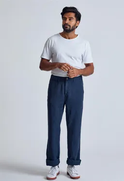 Flax and Loom Leinen Chino Relaxed Fit Modell: Bird – Produktbild 1 von 1