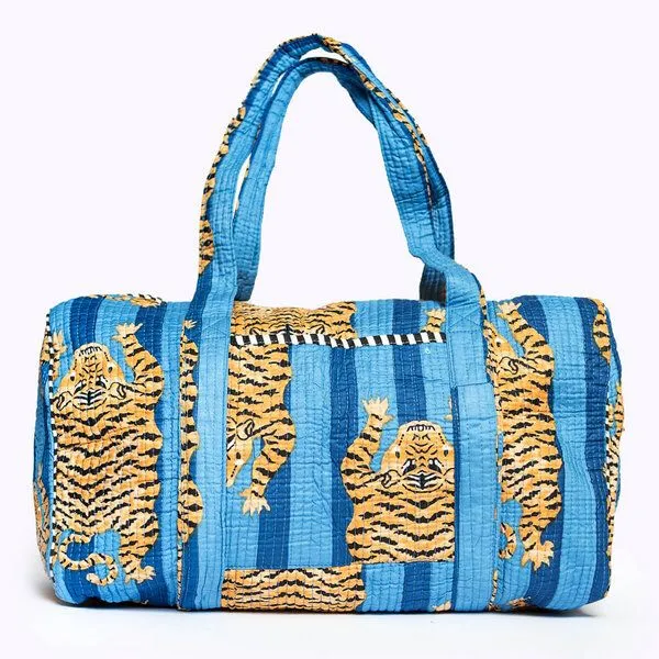 KIKOONI KIKOONI handgefertigte große Baumwolltasche "K. Shopper", Poppy tiger ocean, – Produktbild 4 von 4
