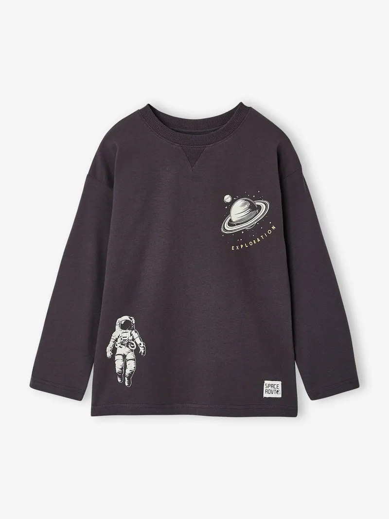 Vertbaudet Jungen Shirt mit Motiven astronaut, Anthrazit astronaut, – Produktbild 1 von 3