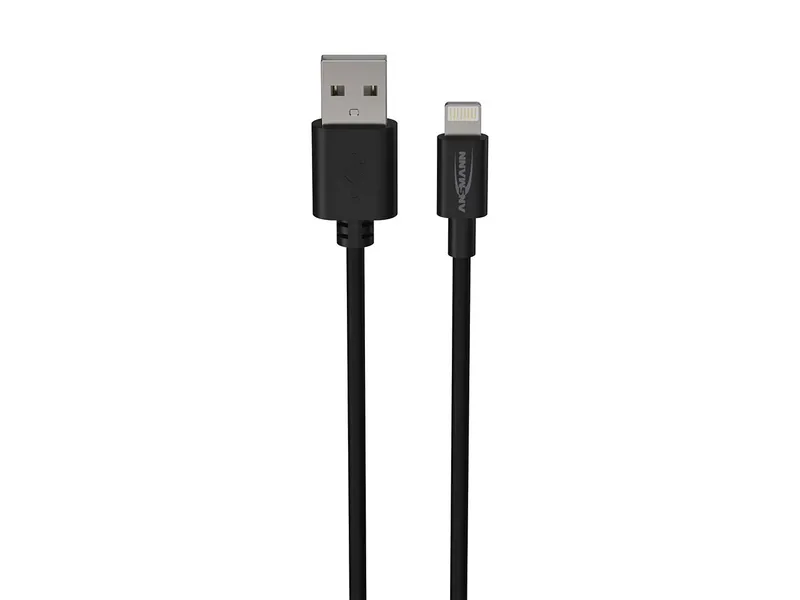 Ansmann Ansmann Ladekabel USB-A auf Lightning, 1 m, schwarz – Produktbild 1 von 1