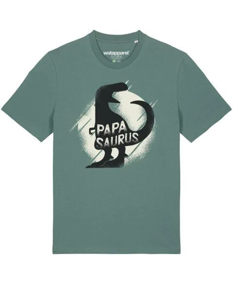 watapparel watapparel T-Shirt Unisex Papasaurus, Green bay, – Produktbild 1 von 4