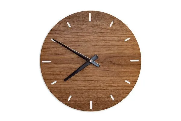 klotzaufklotz klotzaufklotz Wanduhr Furnier, Schwarz, – Produktbild 3 von 5