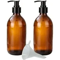 mikken mikken Pumpspender braun 500 ml widerverwendbarer Seifenspender aus Braunglas 0,5 Liter Apothekerqualität – Produktbild 1 von 1