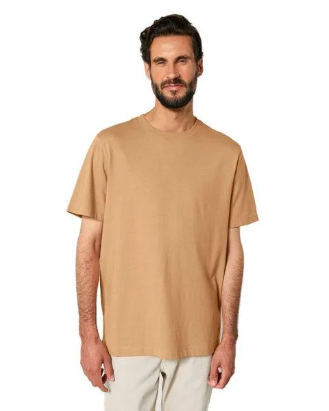 YTWOO YTWOO Nachhaltiges schweres Unisex T-Shirt, Orangebraun, – Produktbild 4 von 4
