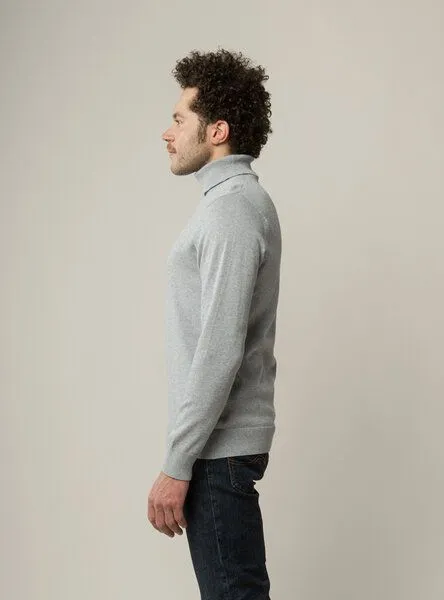MELA Feinstrick Rollkragenpullover KANJA | von MELA | Fairtrade & GOTS zertifiziert, Grau melange, – Produktbild 2 von 4