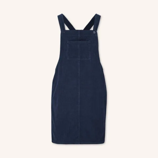 NORDLICHT NORDLICHT Damen Cord Kleid Latzkleid aus 100% Bio-Baumwolle MIKA, Blau, – Produktbild 2 von 4