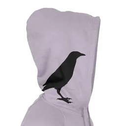 HANDGEDRUCKT HANDGEDRUCKT "Rabenflüsterer" Männer Zip Hoody Neutral – Produktbild 1 von 1