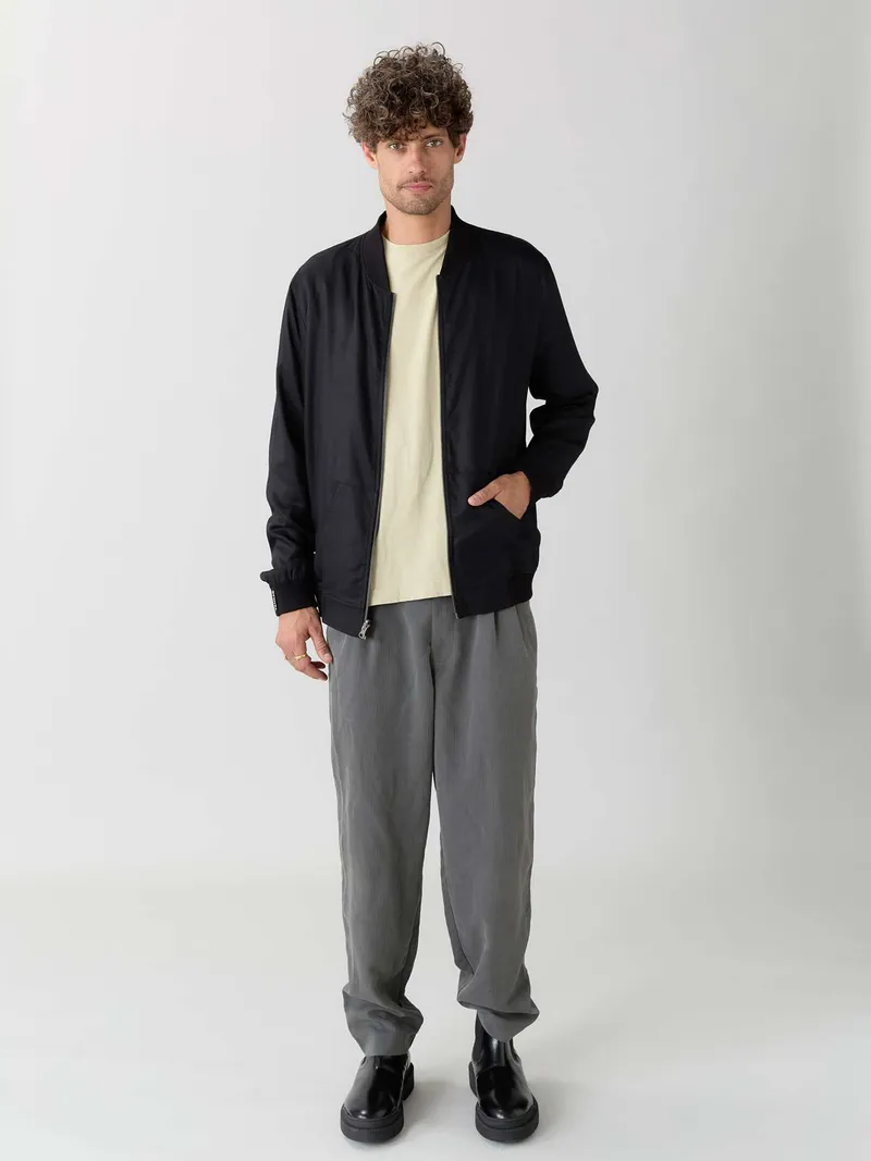 Yahmo Yahmo Herren vegan Jacke Bomber Reversible Laslo Kaleidoscope/Schwarz, Schwarz, – Produktbild 1 von 2