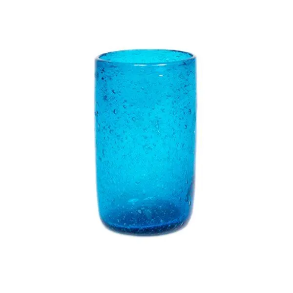 El Puente El Puente Longdrink-Glas | Fair Trade & Handmade aus Ägypten, Petrol, – Produktbild 1 von 1