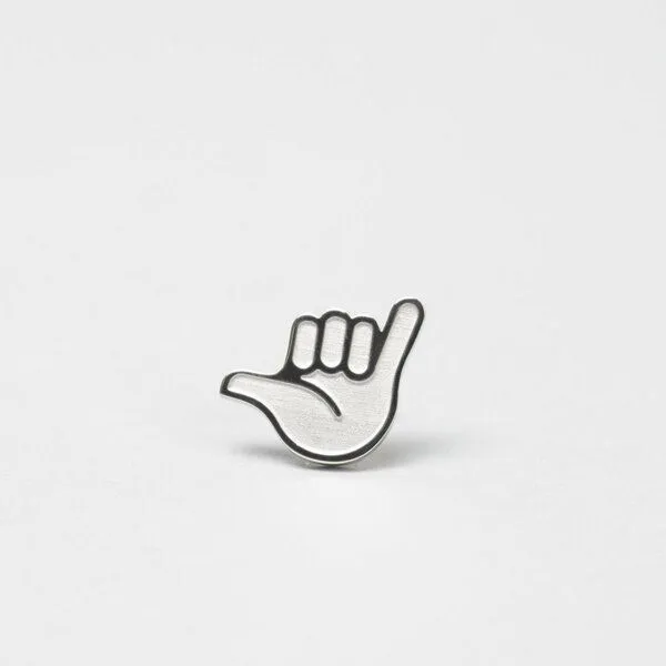 Fyngers Fyngers Ohrstecker aus chirurgischen Edelstahl hochglanzpoliert HANG LOOSE, Silber, – Produktbild 7 von 7
