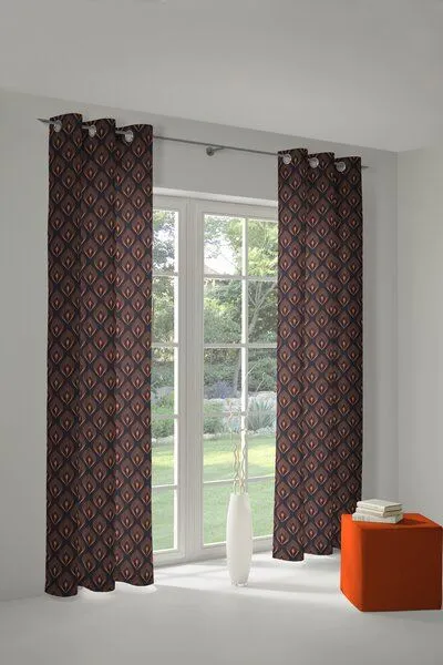Nature by Adam Nature by Adam Vorhang aus 100% Bio-Baumwolle - Made in Germany - Feathers, Blau, – Produktbild 7 von 7