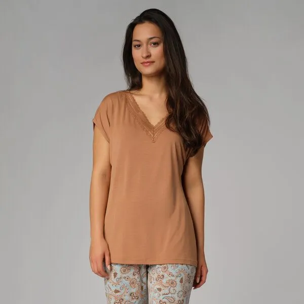 comazo comazo Schlafshirt aus Mircomodal, Caramel, – Produktbild 1 von 1