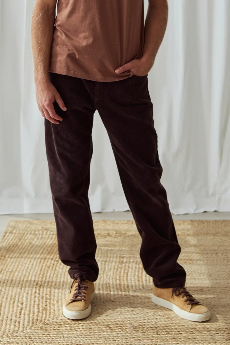 TWOTHIRDS TWOTHIRDS Herren vegan Hose Middle Mole Braun, Dunkelbraun, – Produktbild 2 von 2