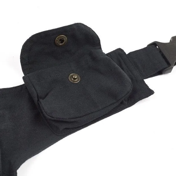short'n'pietz short'n'pietz handgenähte Gürteltasche mit verstellbarem Gürtel, Schwarz, – Produktbild 7 von 8