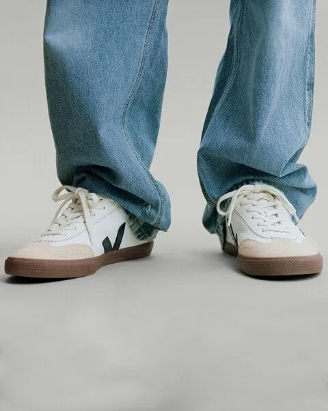 Veja Veja Herren-Sneakers Volley OT Leather White Nautico Bark – Produktbild 5 von 8