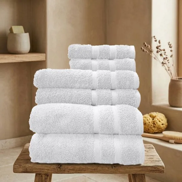 NATURAWALK NATURAWALK Handtuch aus 100% Bio-Baumwolle Milano Deluxe, Weiss, – Produktbild 2 von 2