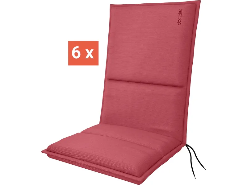 Doppler doppler Auflage "CITY" Midi, 6er-Pack, 110x48x6 cm, Polyester, himbeer – Produktbild 1 von 1