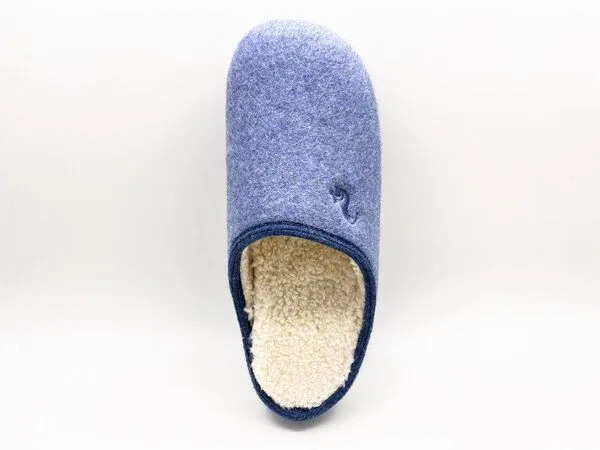 thies Veganer Hausschuh "thies ® Organic Slipper", aus superweicher Bio-Baumwolle, Marino (blue), – Produktbild 4 von 4
