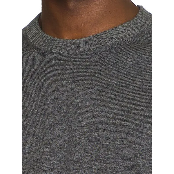 KnowledgeCotton Apparel KnowledgeCotton Apparel Regular merino knit crew neck - aus Merino-Wolle, Grau (dark grey melange), – Produktbild 3 von 3