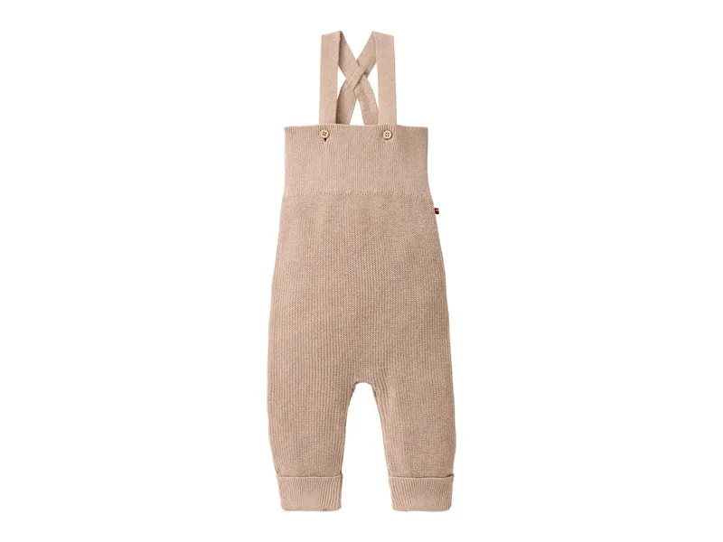 People Wear Organic People Wear Organic Strick-Latzhose beige mélange 86/92, Natur, – Produktbild 1 von 1