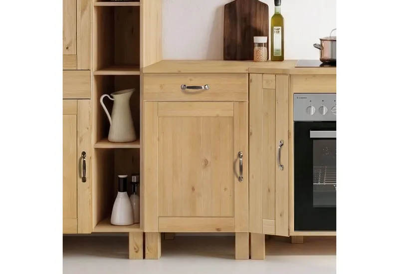 Home affaire Unterschrank Alby Breite 50 cm, 1 Tür, 1 Schublade, Beige, – Produktbild 1 von 5