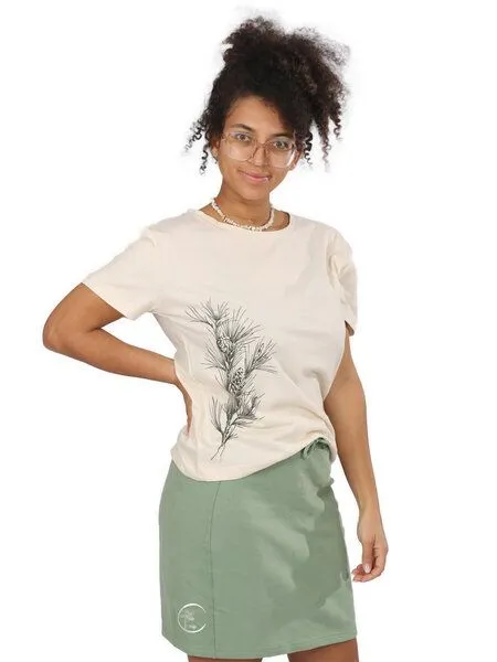 Life-Tree Life-Tree Sweat Rock aus Biobaumwolle mit Logo Motiv Circle Damen in Bambus, Grün, – Produktbild 2 von 3