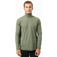 ORGANICATION ORGANICATION Rollkragenpullover aus Bio-Baumwolle, Khaki, – Produktbild 1 von 1
