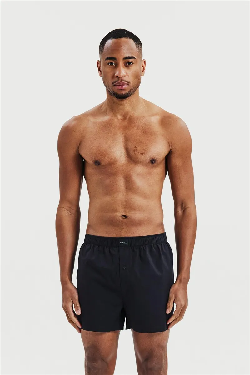 Bread & Boxers Boxer Shorts GOTS 2er Pack, Black, – Produktbild 1 von 1